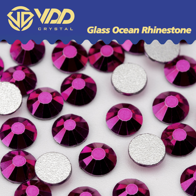 Nail Art Fuchsia - VDD 161 لامع الفوشيه SS4-SS30 الزجاج