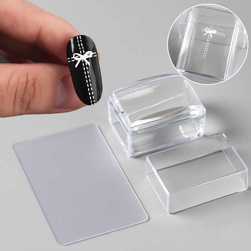 Nail Art Jelly - مستطيل شفاف مسمار الفن الختام مع