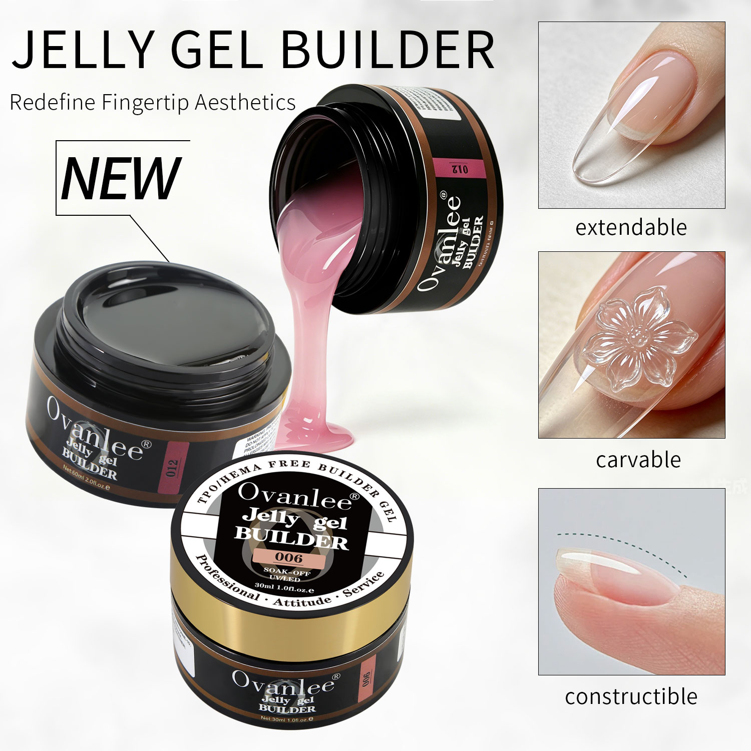 Nail Art Jelly - جل أوفانلي جيلي بيلدر للأظافر –