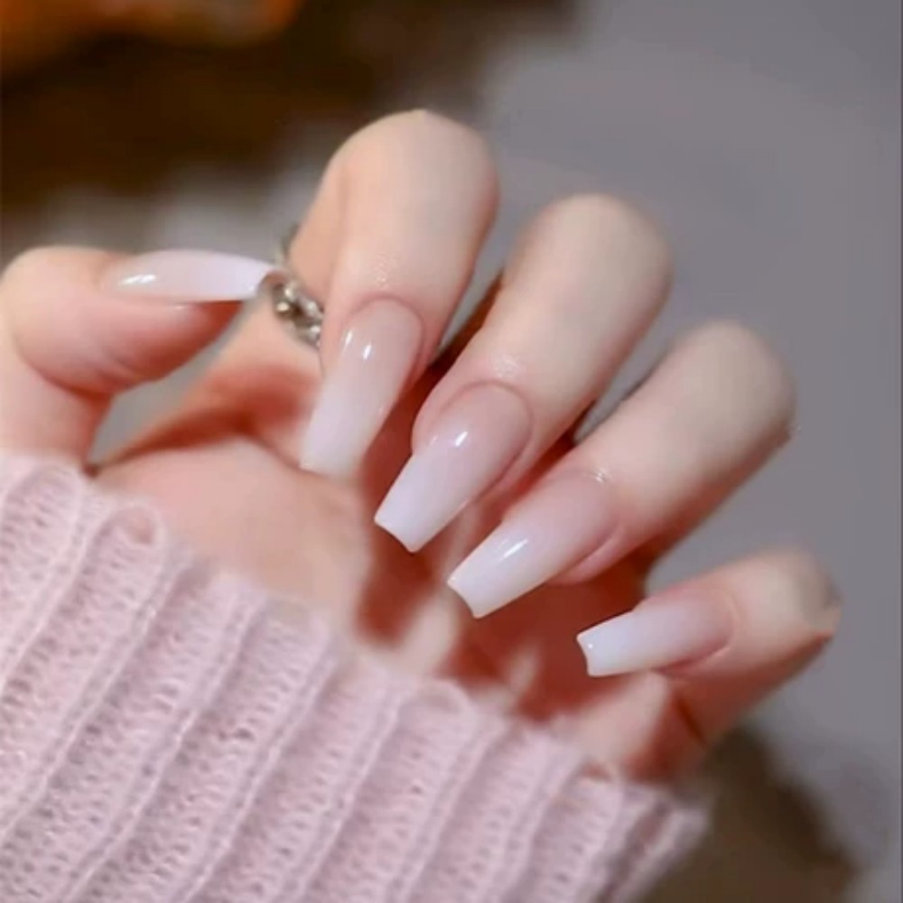 Nail Art Jelly - 24 قطعة/علبة أظافر صناعية طويلة بشكل