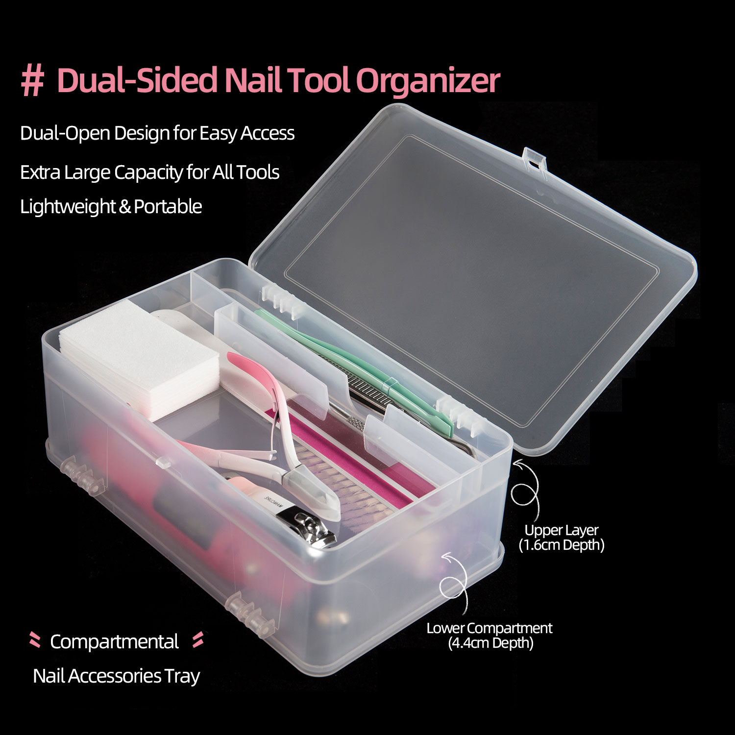 المزدوج مفتوح 2-Tier سوبر قدرة - مراجعة Nail Art Sch وسعره