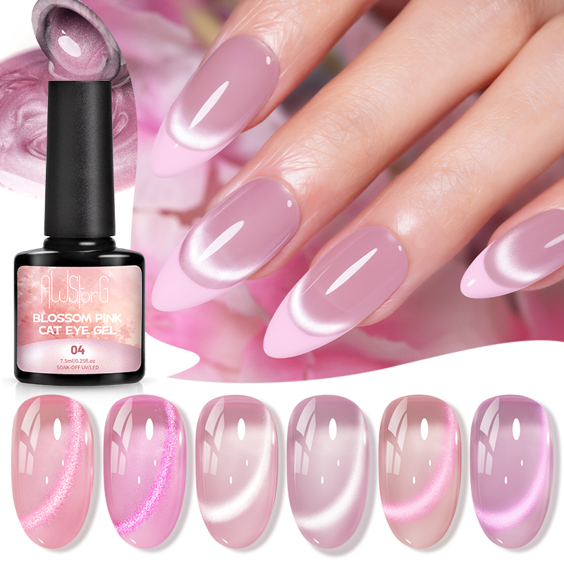 طلاء أظافر جل عين القط من AWSt - مراجعة Nail Art Pink Cat Eye وسعره