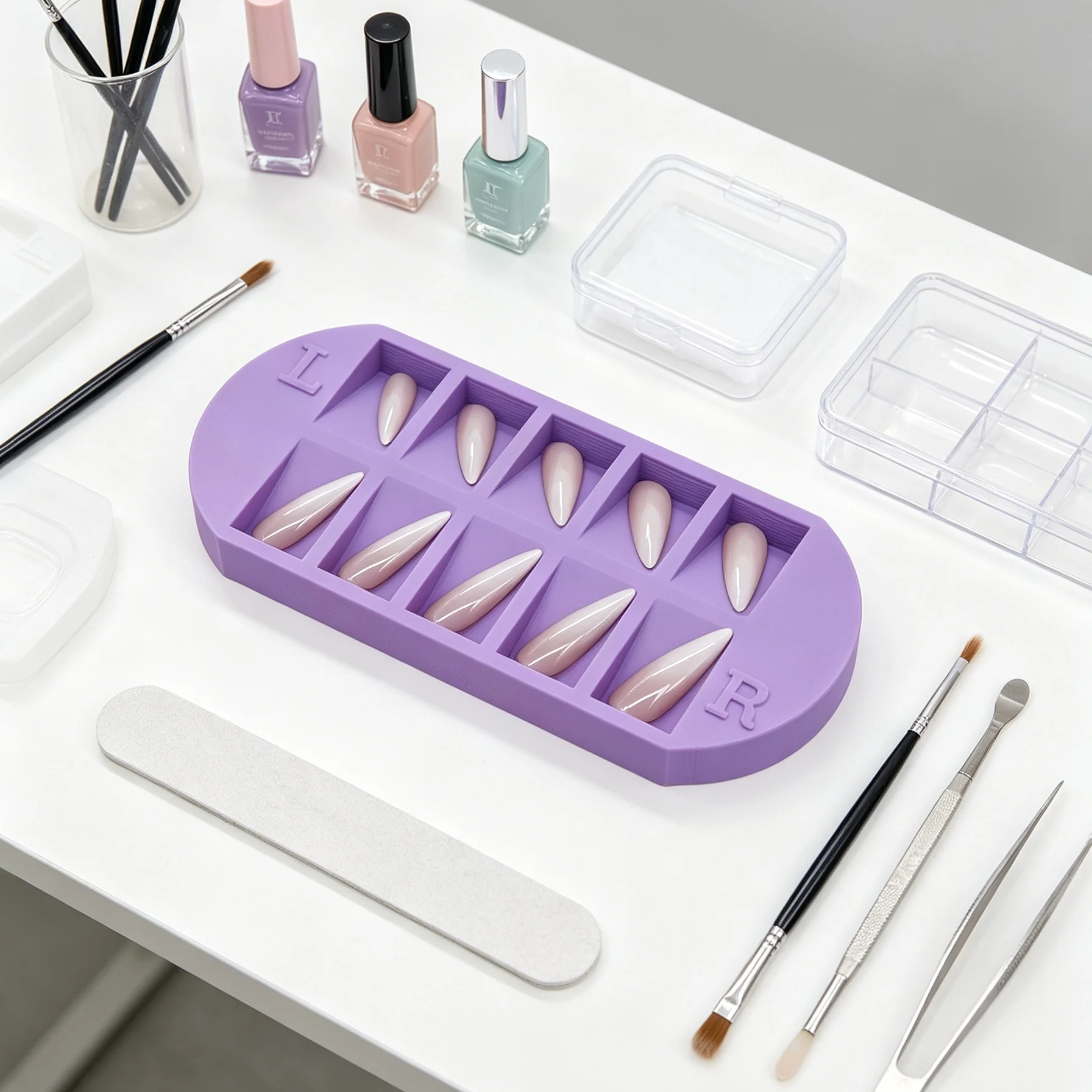صينية تخزين أطراف الأظافر ذات  - مراجعة Nail Art Sch وسعره