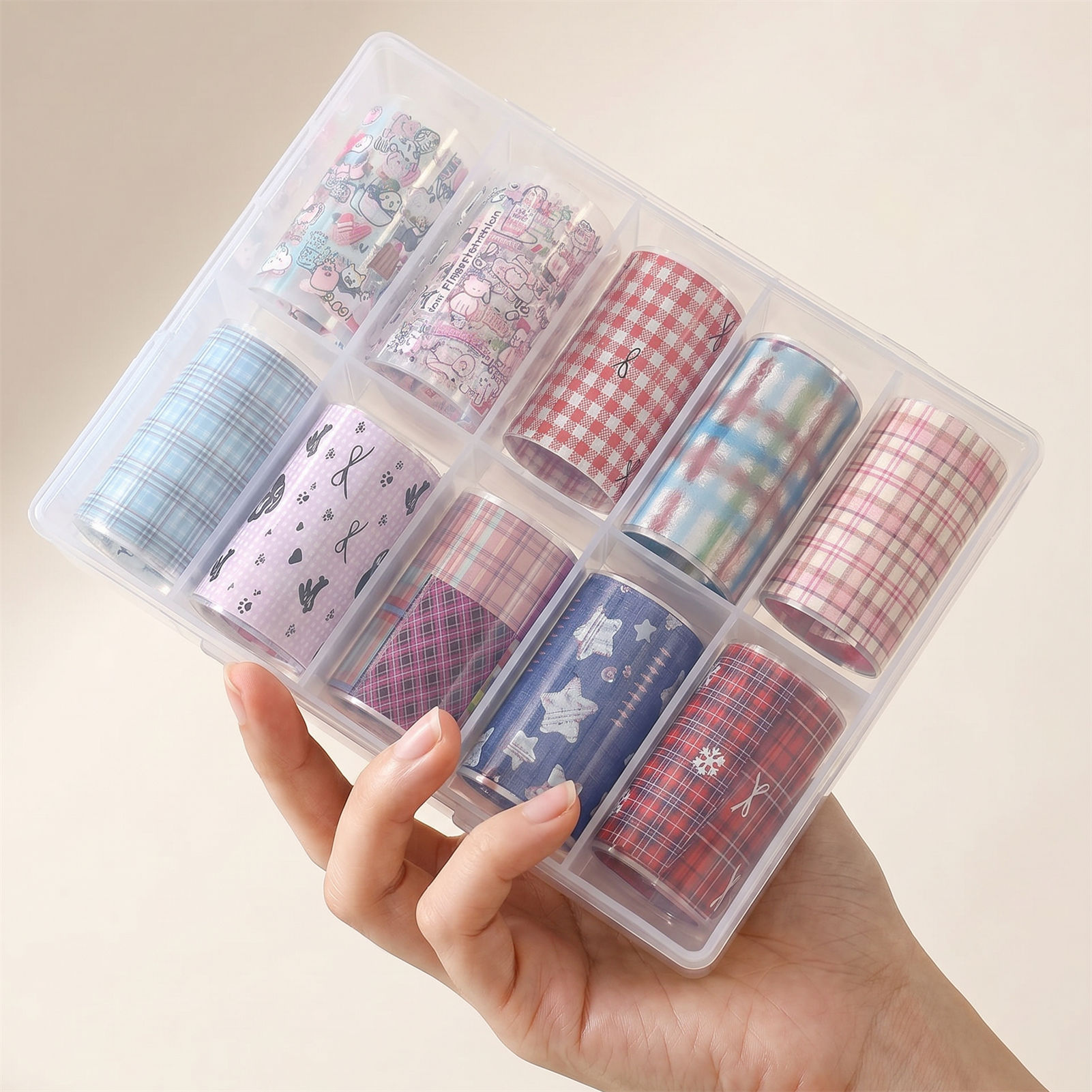10 لفات من رقائق الأظافر الكور - مراجعة Nail Art Denim وسعره
