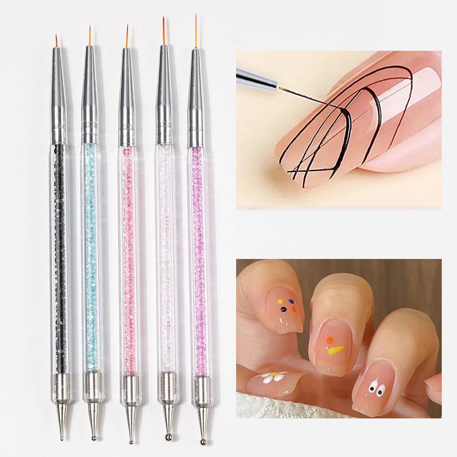 مجموعة فرش أظافر أكريليك مزدوج - مراجعة Nail Art Sch وسعره