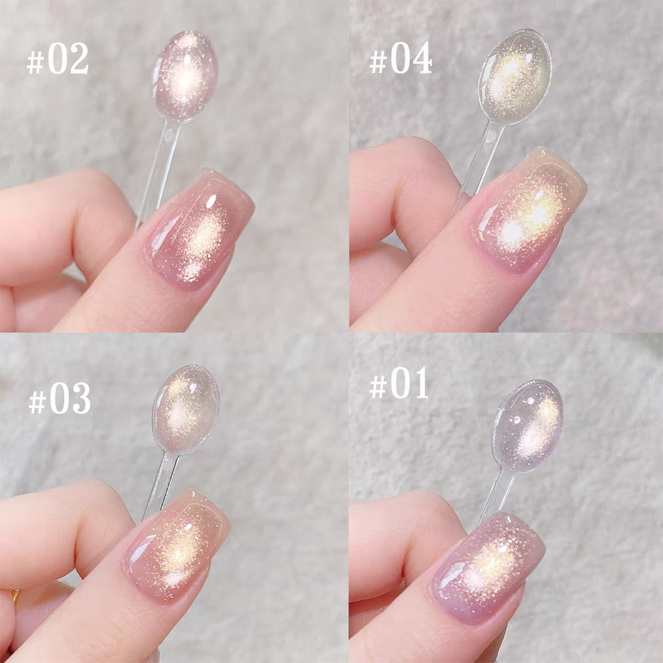 طلاء أظافر جل ذهبي وردي TC بتأ - مراجعة Nail Art Pink Cat Eye وسعره