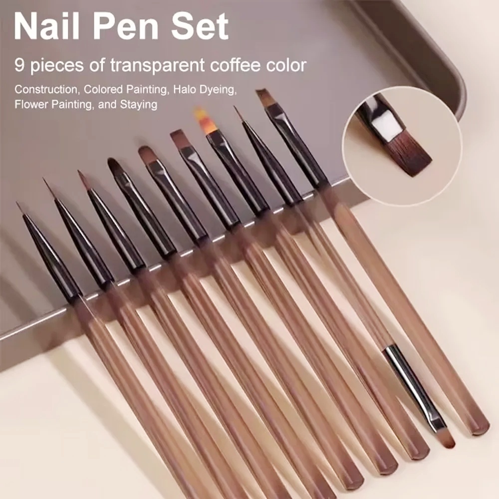 9 قطعة فرشاة الأظافر لمسمار ال - مراجعة Nail Art Navy وسعره