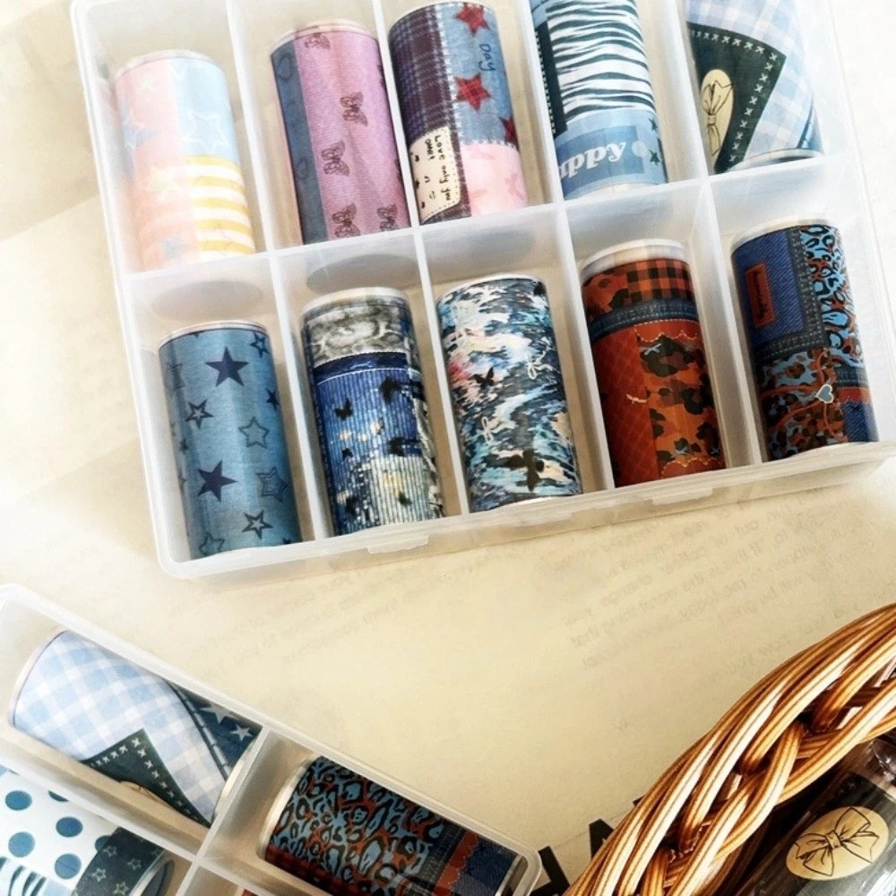 10 لفات من أوراق الأظافر الملو - مراجعة Nail Art Denim وسعره