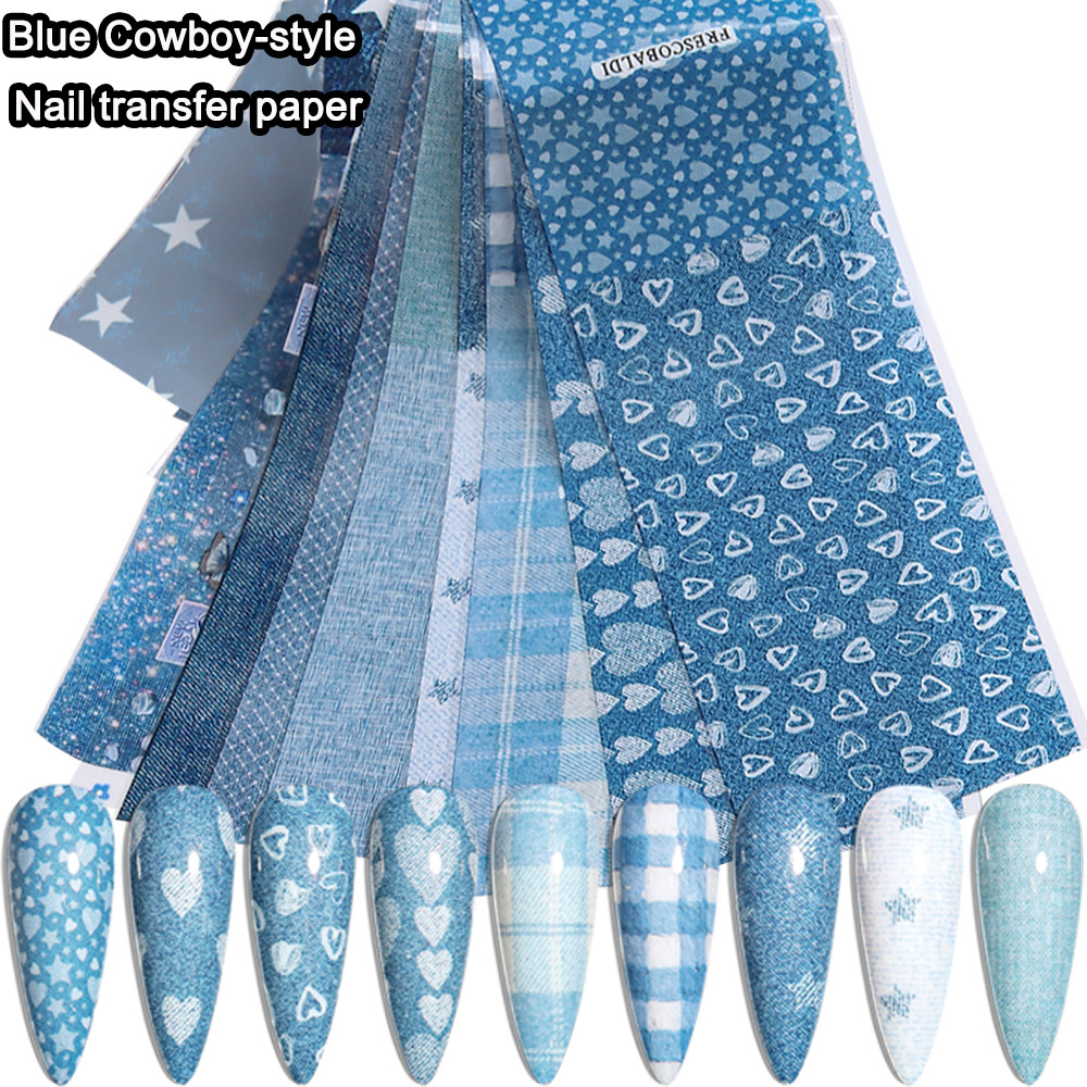 ورق نقل تصميمات الأظافر بنمط ا - مراجعة Nail Art Denim وسعره